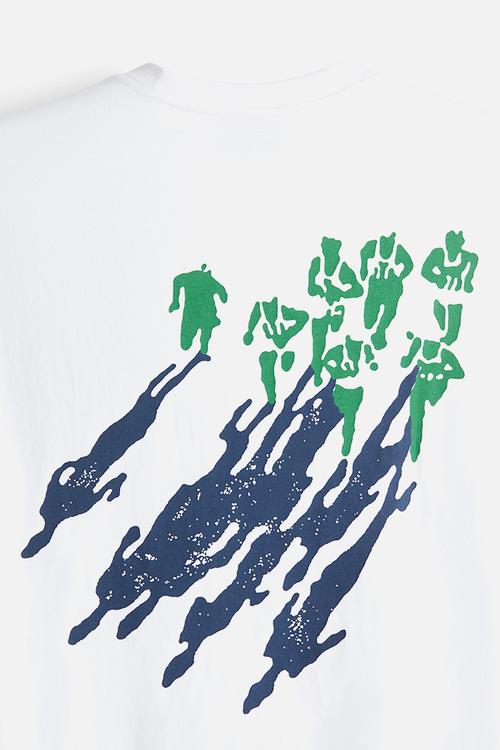 Loose fit printed t-shirt - white cologne