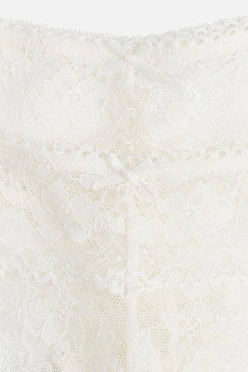 2 pack lace thong briefs - white