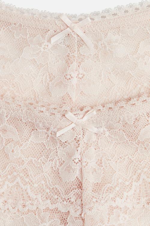 2 pack lace thong briefs - powder pink 