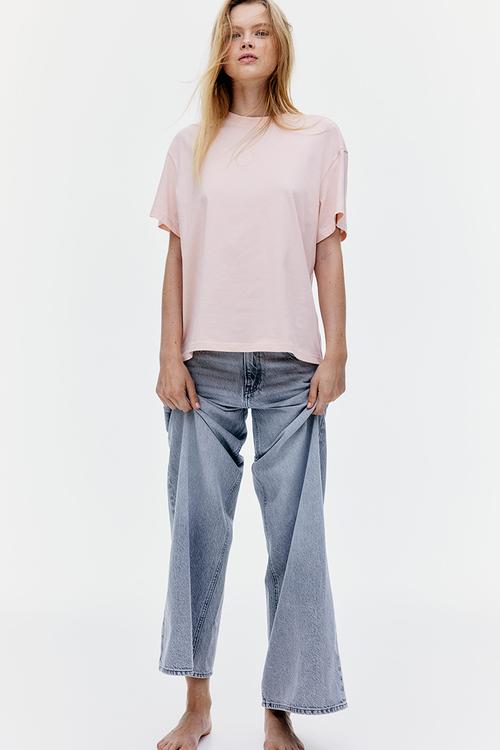Oversized t-shirt - light peach pink