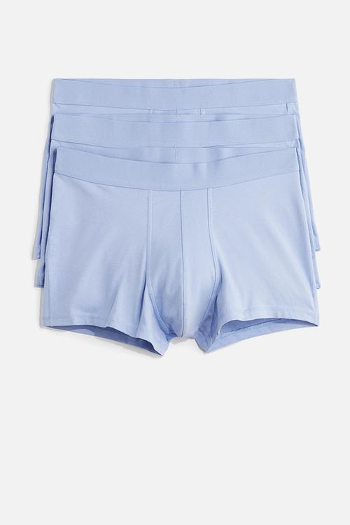 3-Pack short trunks with lycra® - light blue