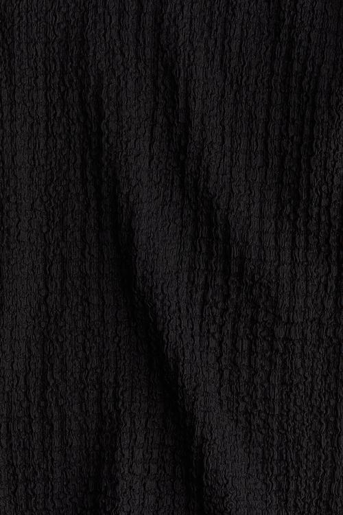 Textured jersey top - black