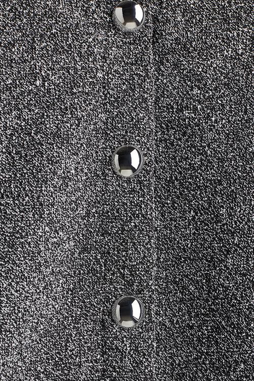 Shoulder-pad cardigan - black marl 