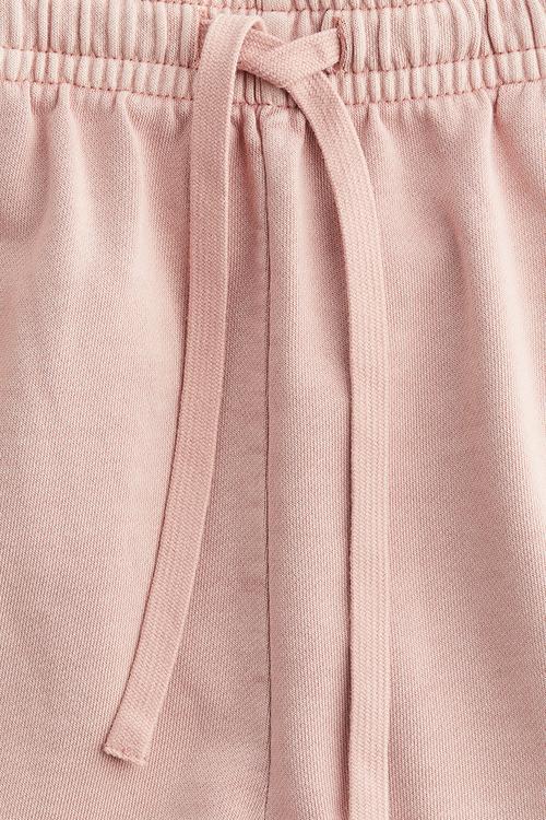 Washed cotton sweatshorts - dusty pink