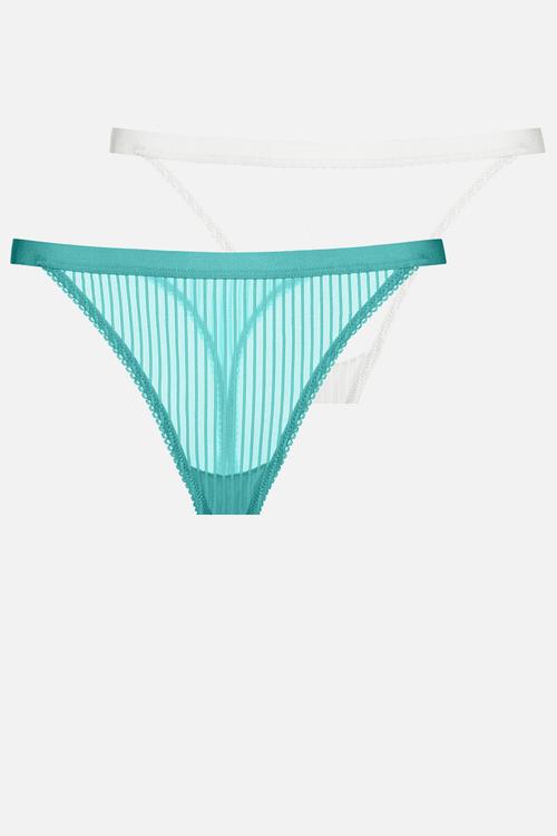 Plus Lamina 2 pack string - green/ivory