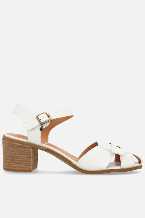 Seranno 5 block heel - white