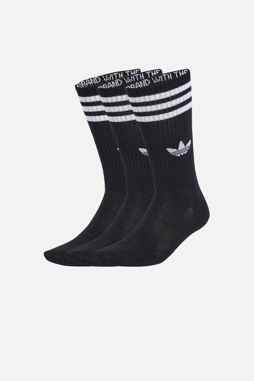 3-Stripes High Crew Socks 3 Pairs - Black