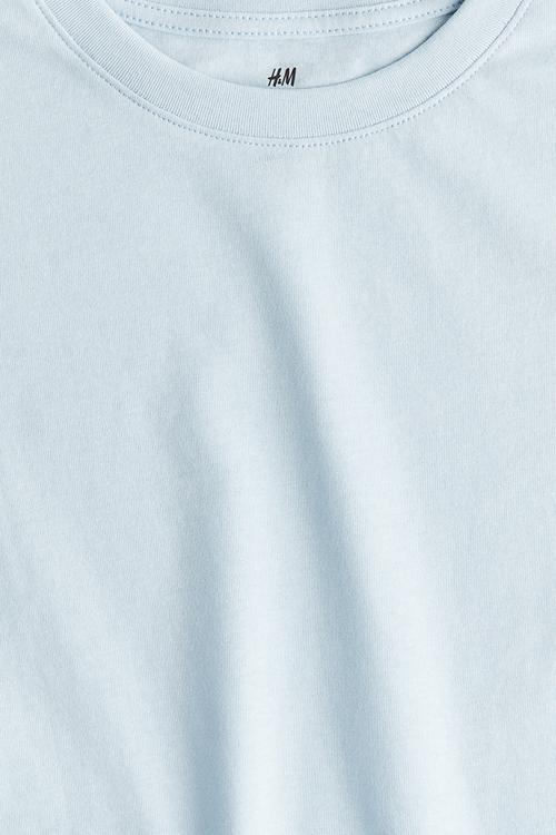 Cotton jersey t-shirt - light blue