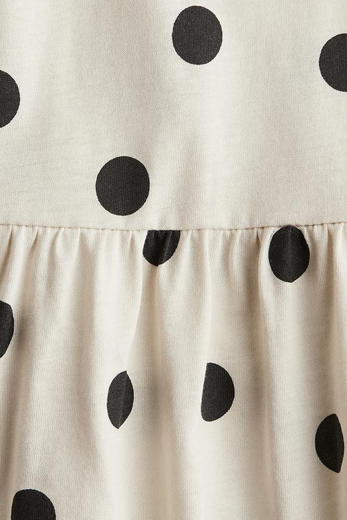 Patterned jersey dress - light beige spotted 