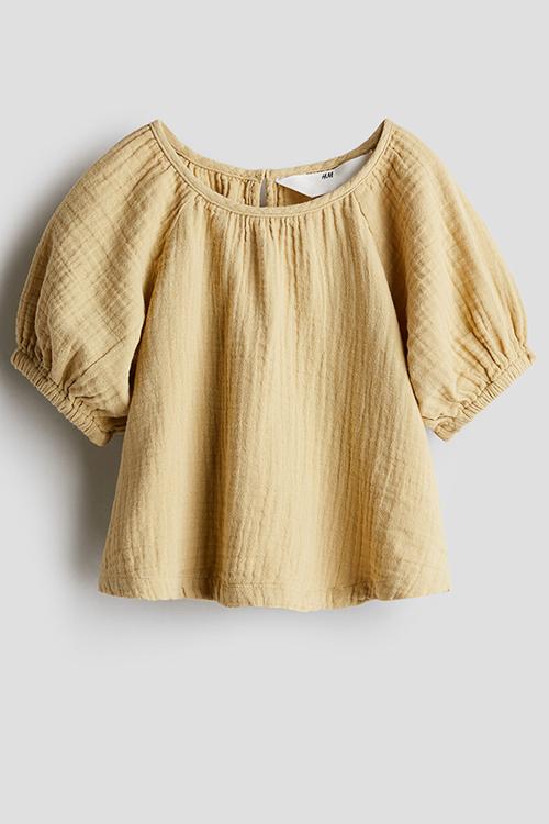 Muslin blouse - dusty yellow