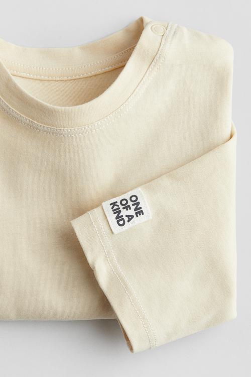 Long-sleeved t-shirt - light beige 