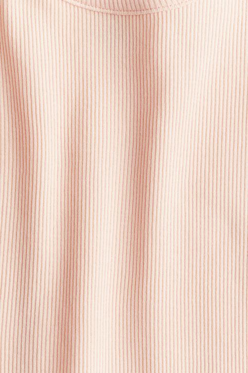 Ribbed jersey vest top - peach
