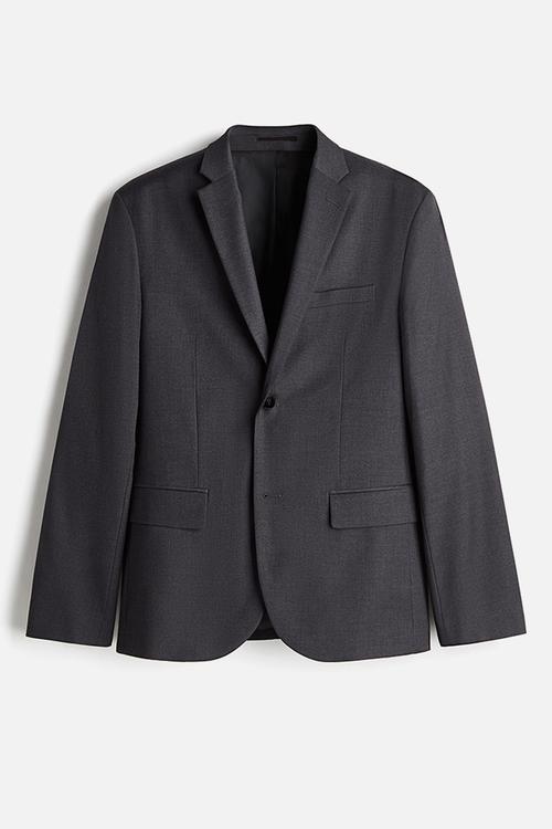 Slim fit jacket - dark grey