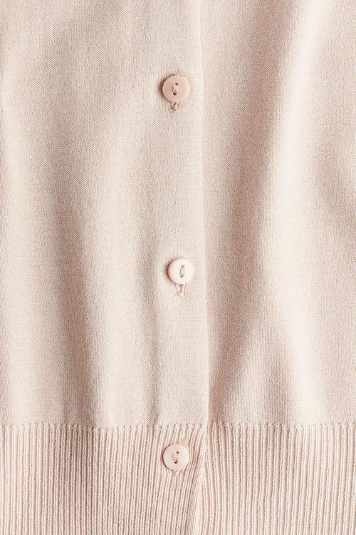 Button-front sweater vest - light dusty pink