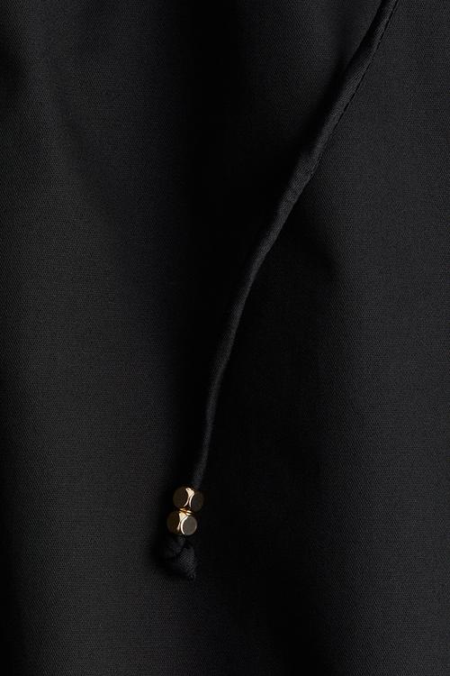 A-line cotton dress - black