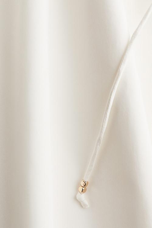 A-line cotton dress - white