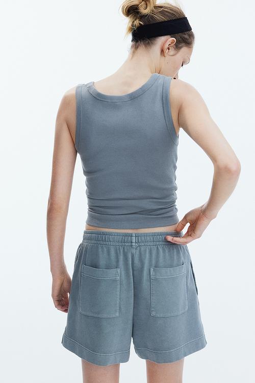 Ribbed vest top - grey