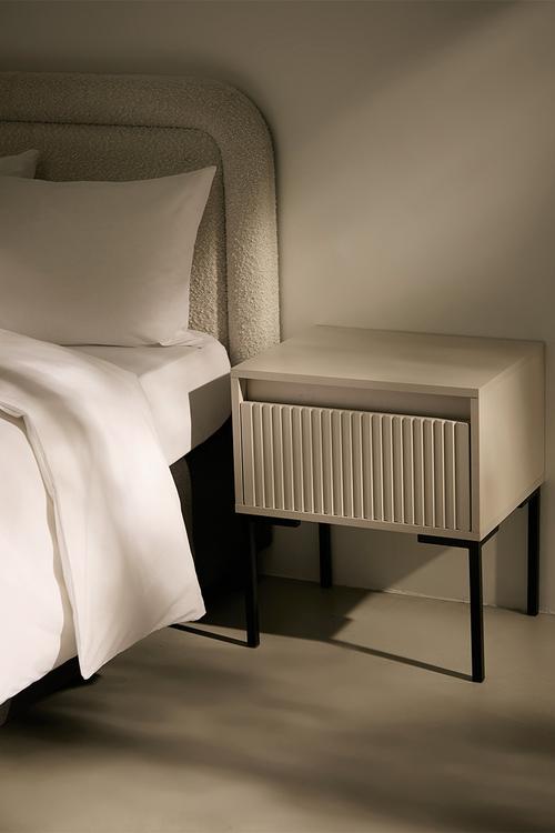 Harmony Bedside Table - Cotton