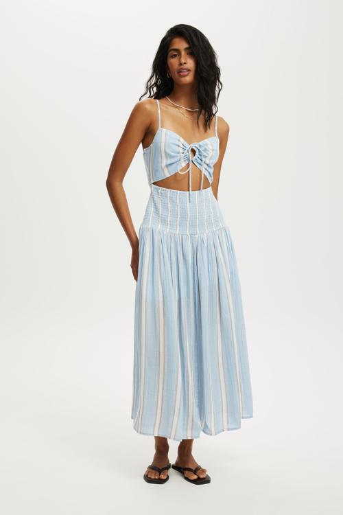 Jet set maxi dress - blue stripe