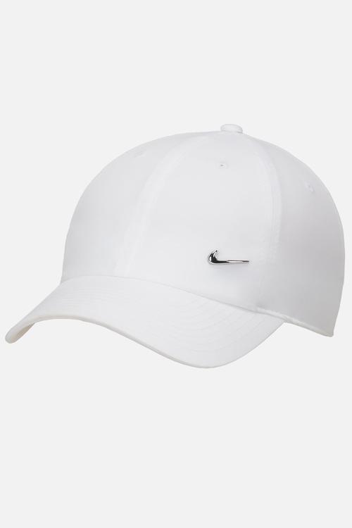 Nike Dri-FIT Club Unstructured Metal Swoosh Cap - White/Metallic Silver