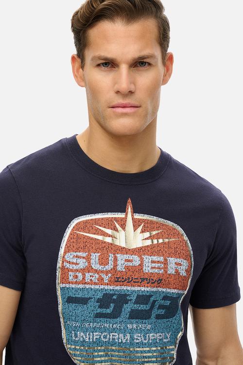 Gasoline Graphic Relaxed Tee - Truest Navy