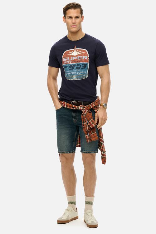Gasoline Graphic Relaxed Tee - Truest Navy