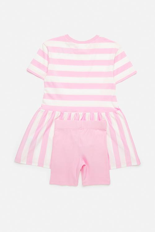 Girls multipack dress and short - fairy pink/stripe