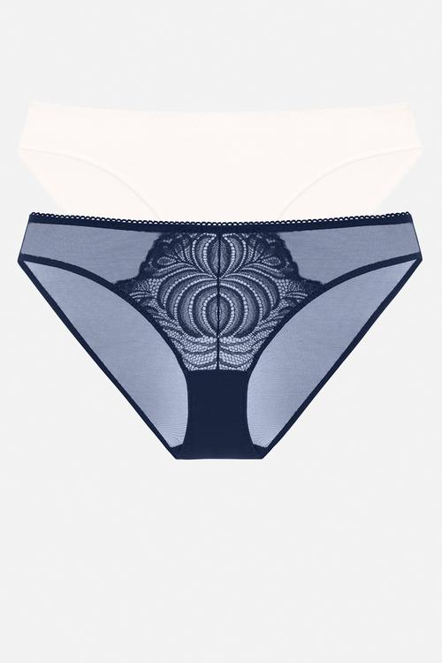 Plus Lincoln 2pack brief - blue/ivory