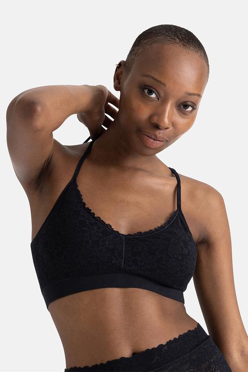 Unifit lace bralette - black