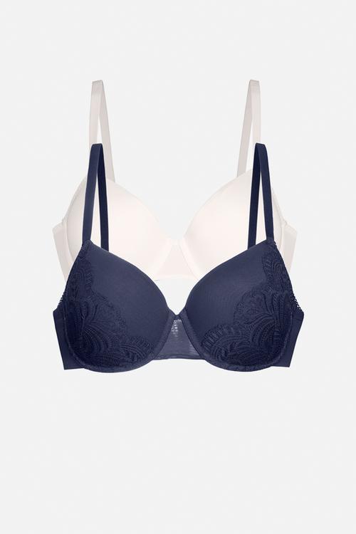 Curvy Lincoln 2pack demi - blue/ivory