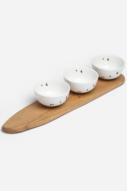 Bird snack bowl set