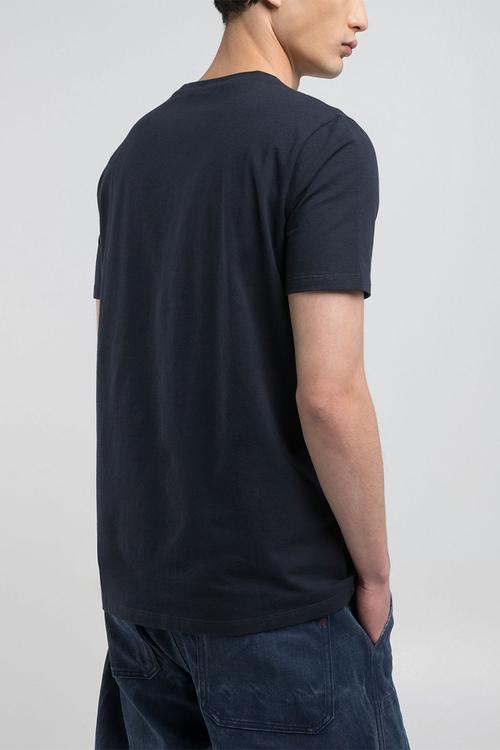 Replay Minimal Logo Tee - Dark Navy