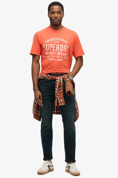 Machined Goods Workwear Tee - Denim Co Rust Orange