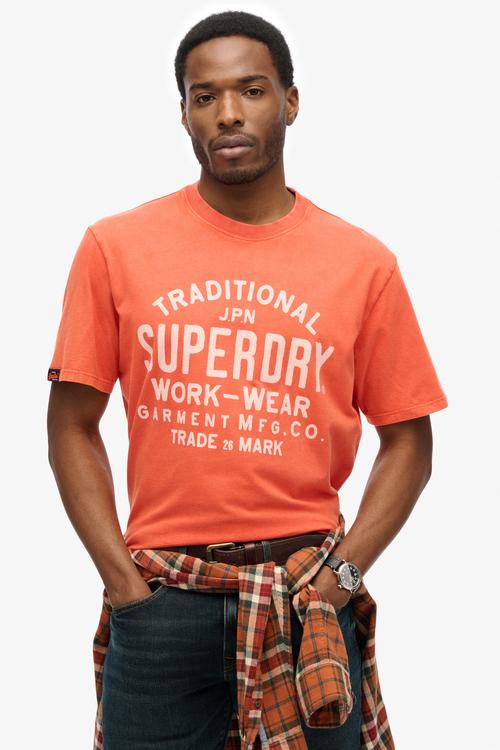 Machined Goods Workwear Tee - Denim Co Rust Orange