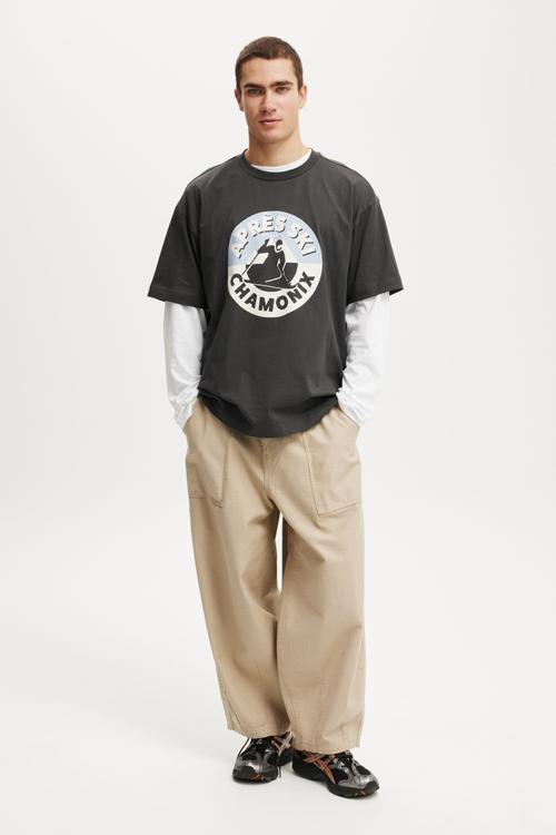 Box Fit Graphic T-Shirt - Faded Slate/Apres Ski