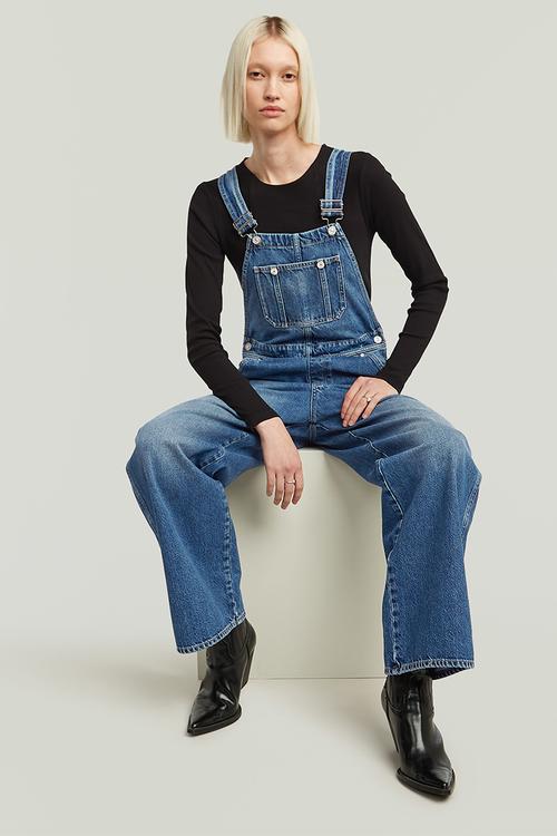 Straight Leg Dungaree Wmn - Faded Sakarya