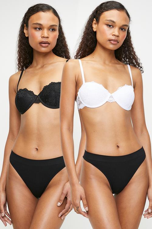 2 Pack galoon lace in gore multiway - white/black
