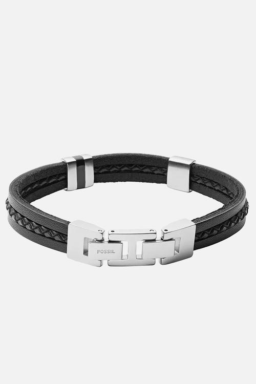Leather multi strand bracelet  jf03686040- black