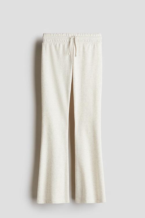 Flared joggers - light beige