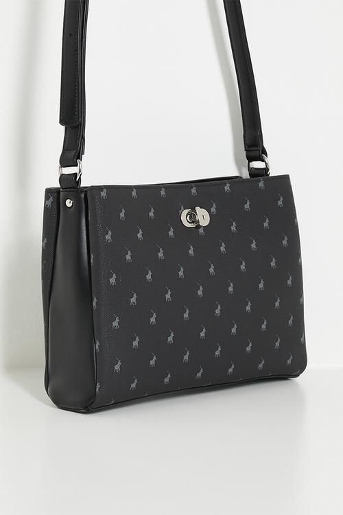 Iconic multi compartment sling - black