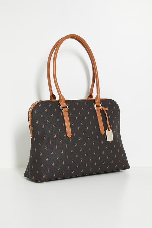 Iconic laptop bag - brown