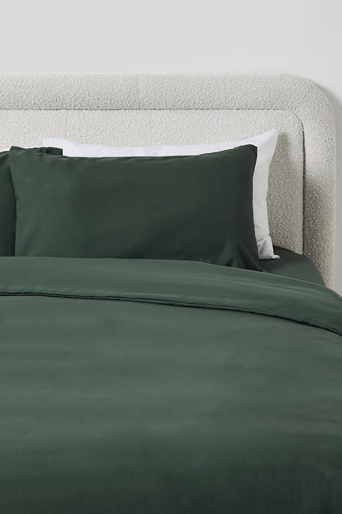 Recycled microfibre duvet set - Moss