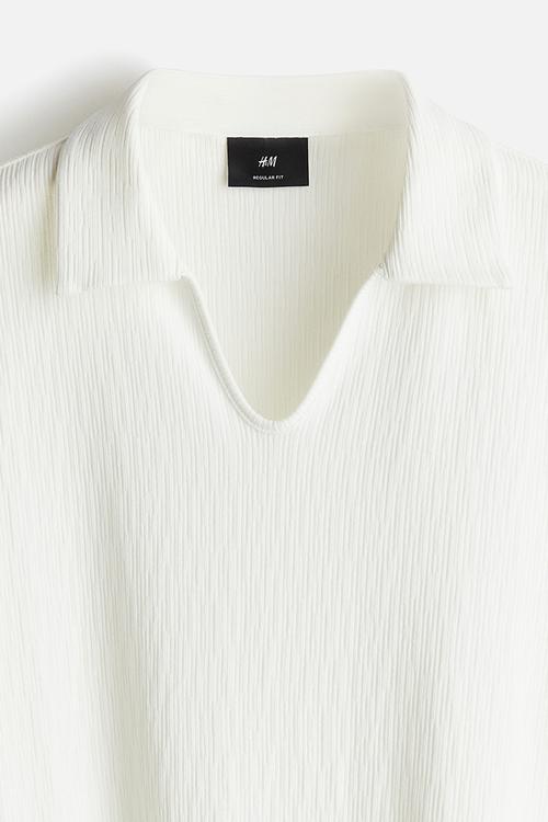 Regular fit collared t-shirt - white