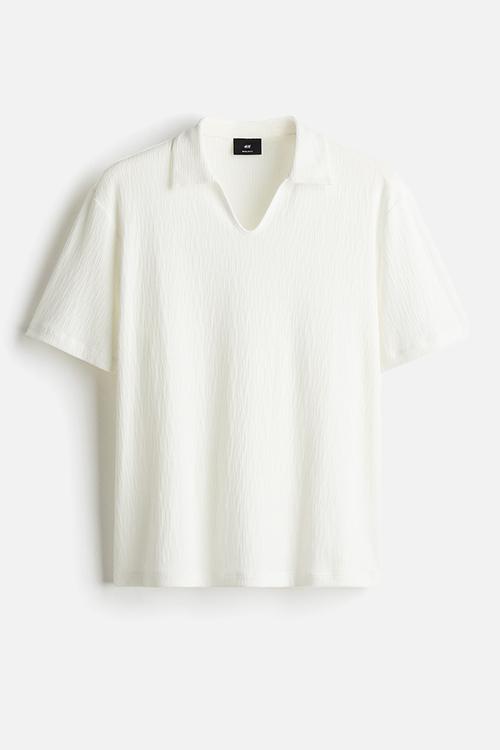 Regular fit collared t-shirt - white