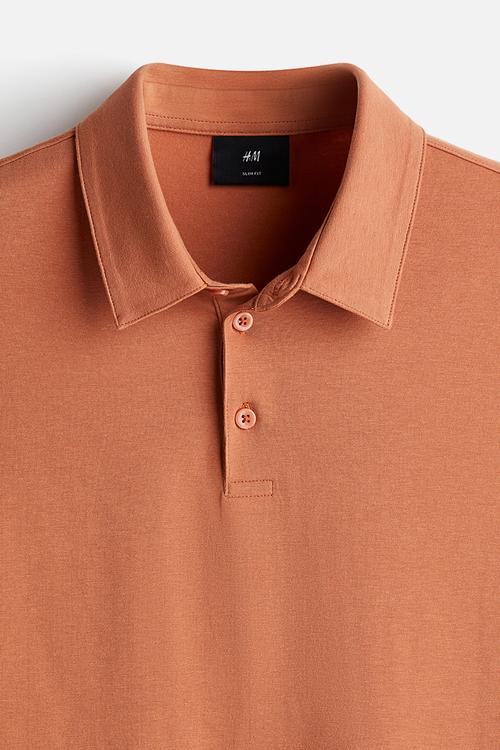 Slim fit polo shirt - orange