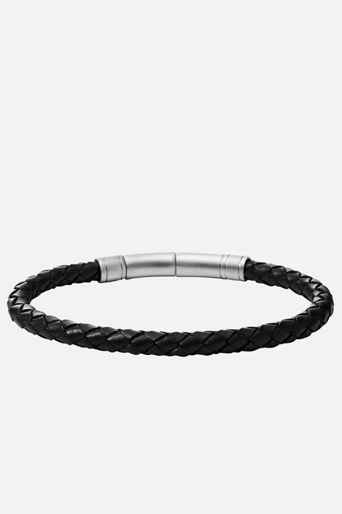 Skinny braid bracelet jf00510797- black