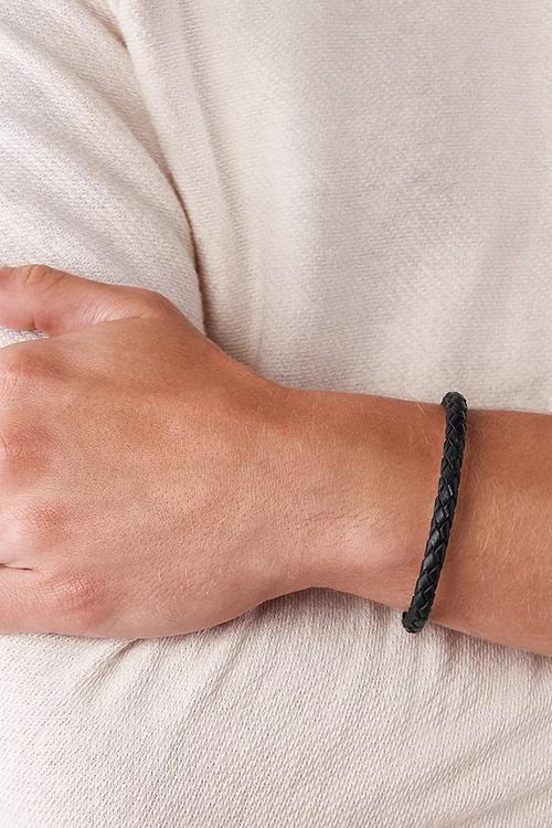 Skinny braid bracelet jf00510797- black