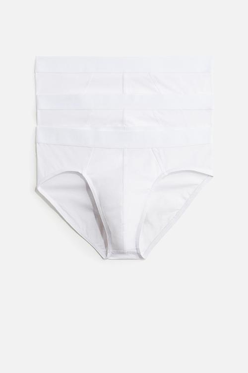 3 pack briefs with lycra® - white