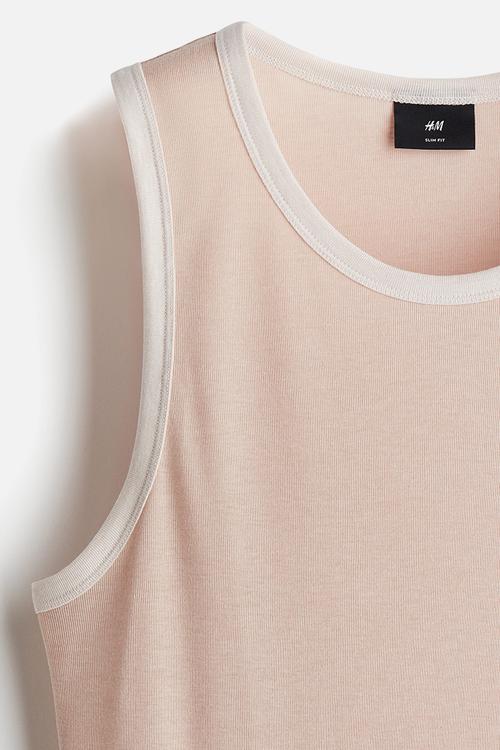 Slim fit vest top - pink
