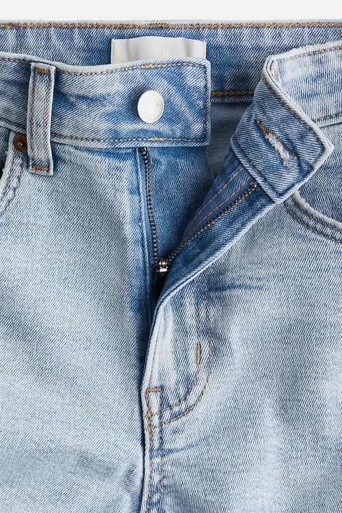 Skinny high denim shorts - light denim blue